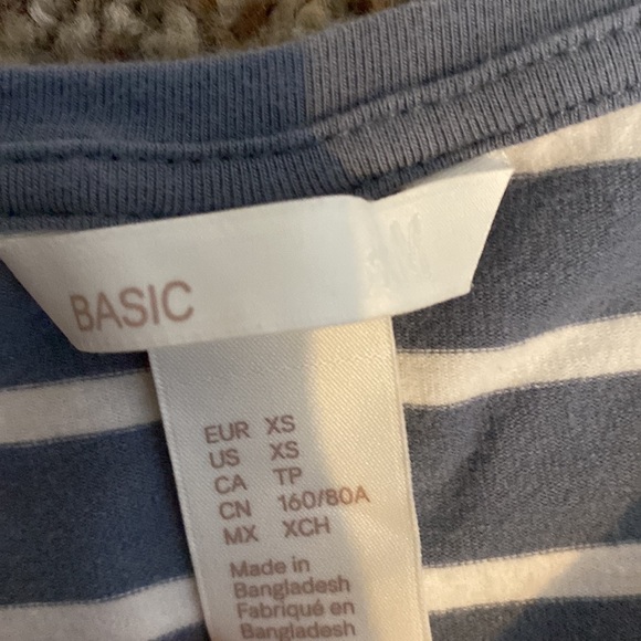 H&M Basic Slim Fitting Blue and White Dress - Picture 2 of 2